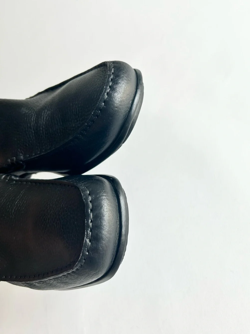 Men’s Ecco Black Genuine Leather Driver Loafers Rubber Outsole size EUR46 US13